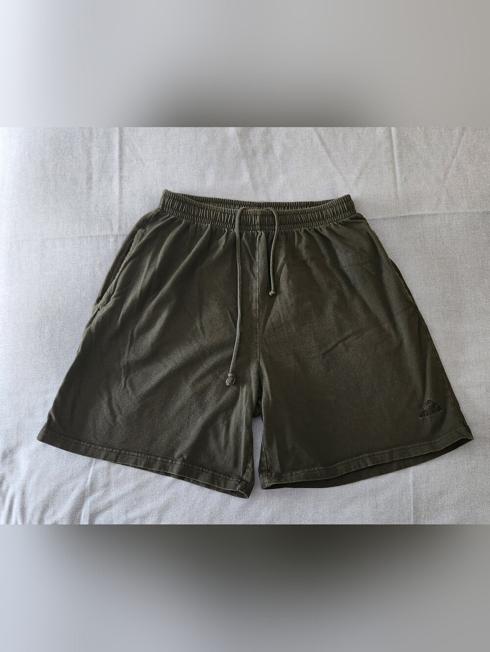 Apex Men's Olive Green Athletic Drawstring Shorts